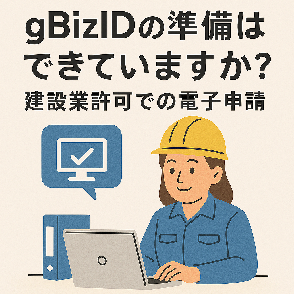 建設業許可の電子申請、gBizIDの準備はできていますか？